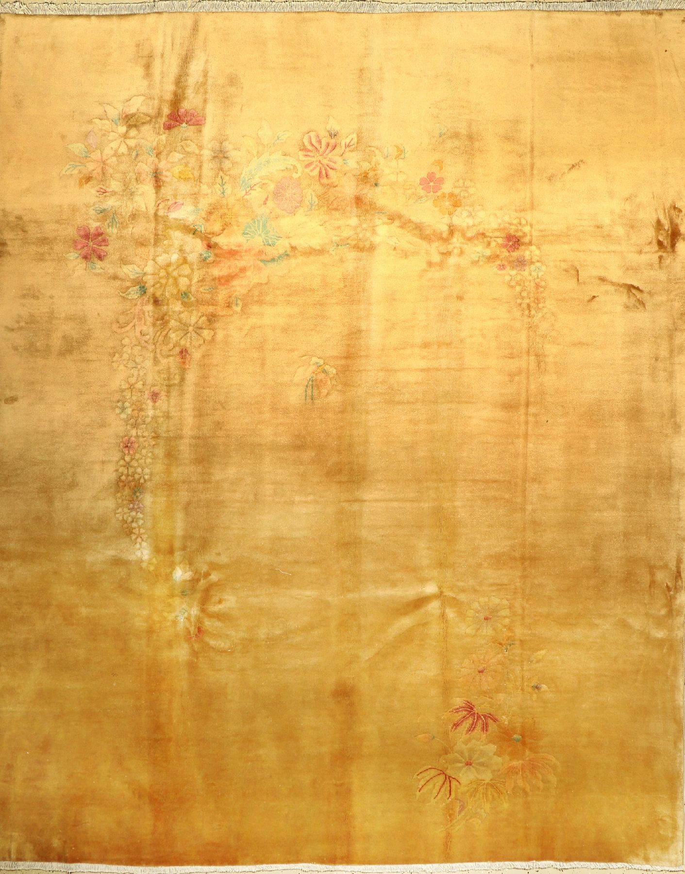 Peking alt, China, um 1940, Korkwolle, ca. 298 x 240 cm, dekorativ, harmonische Farben, EHZ: 2-3