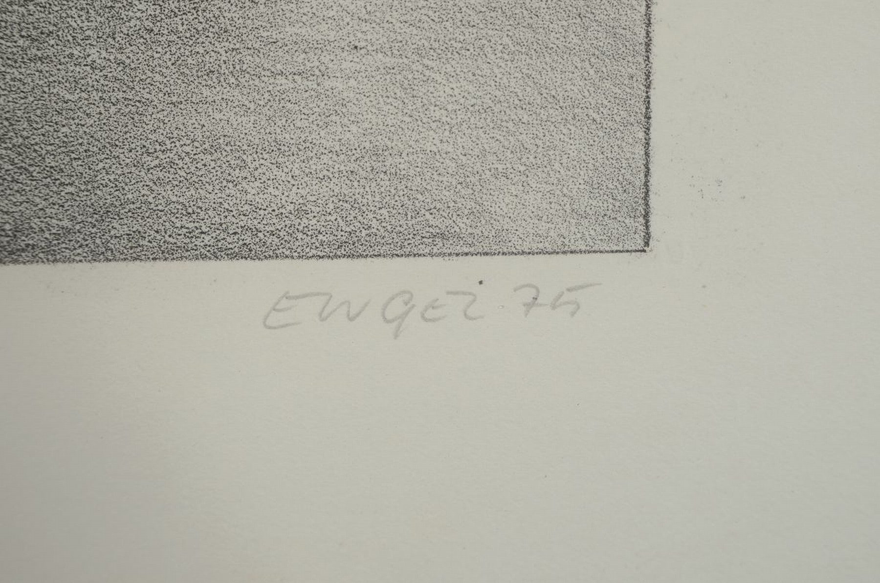 Detail a: Peter Engel, geb. 1940, Titel: Huhn, Lithografie, sign., dat. 75, num. 6/13, aus dem Nachlass Peter Engel, unter Glas gerahmt gesamt ca. 48x67,5 cm