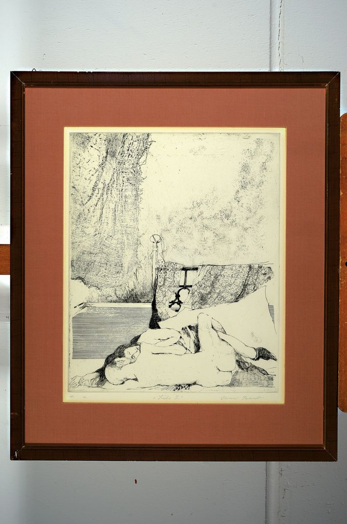 Detail l: Werner Brand, geb. 1933 Löbau, lebt und arbeitet in der Pfalz, 3 Radierungen: Zugabe, von 1976, bez.: e.a., ca. 28x24cm; Anprobe, von 1978, num. ...