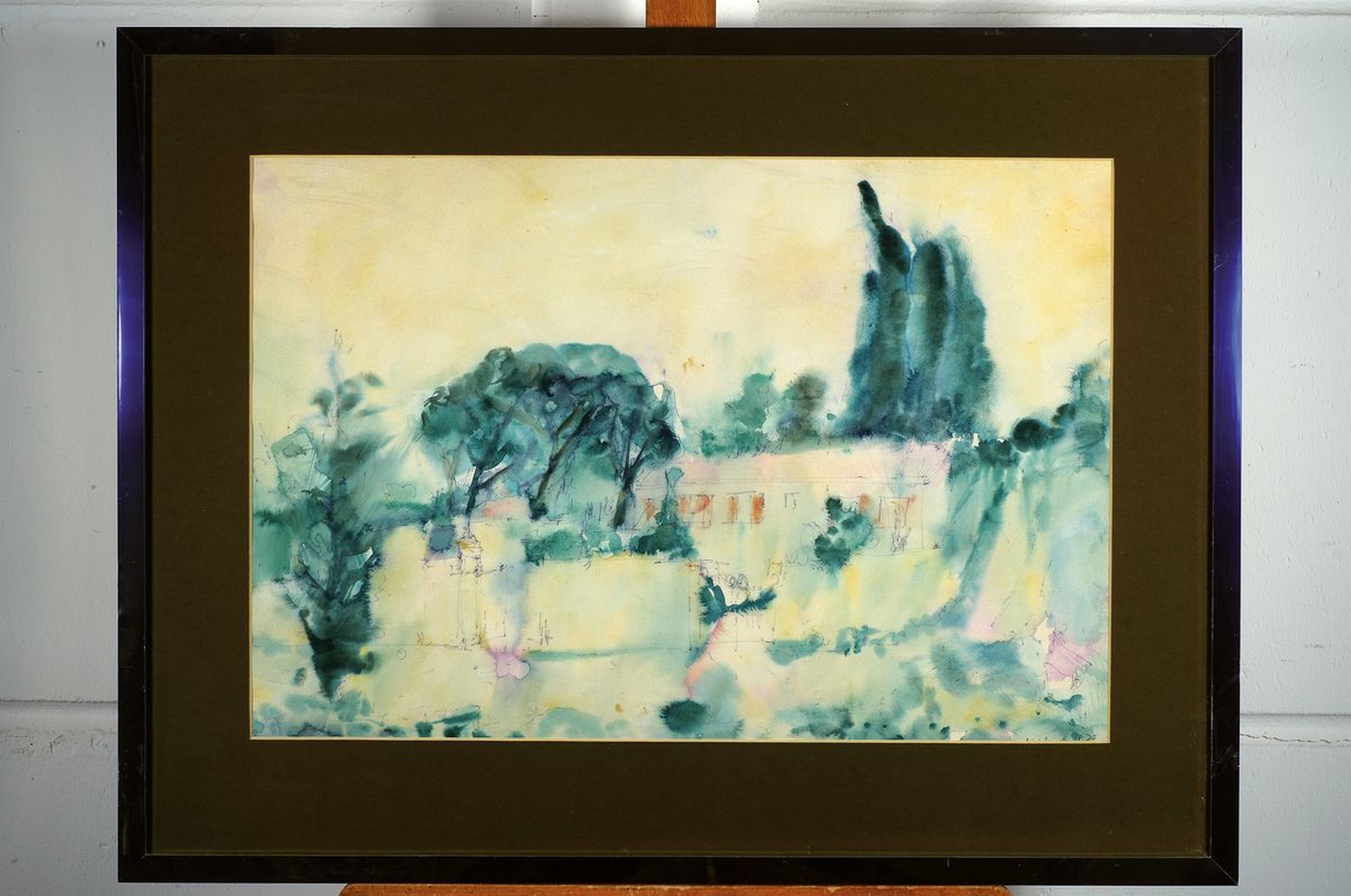 Detail k: Hermann Theophil Juncker, geb. 1929 Ludwigshafen am Rhein, Das Krankenhaus in Arles, Aquarell und Tuschfeder, rechts unten signiert und dat. 79, ca. ...
