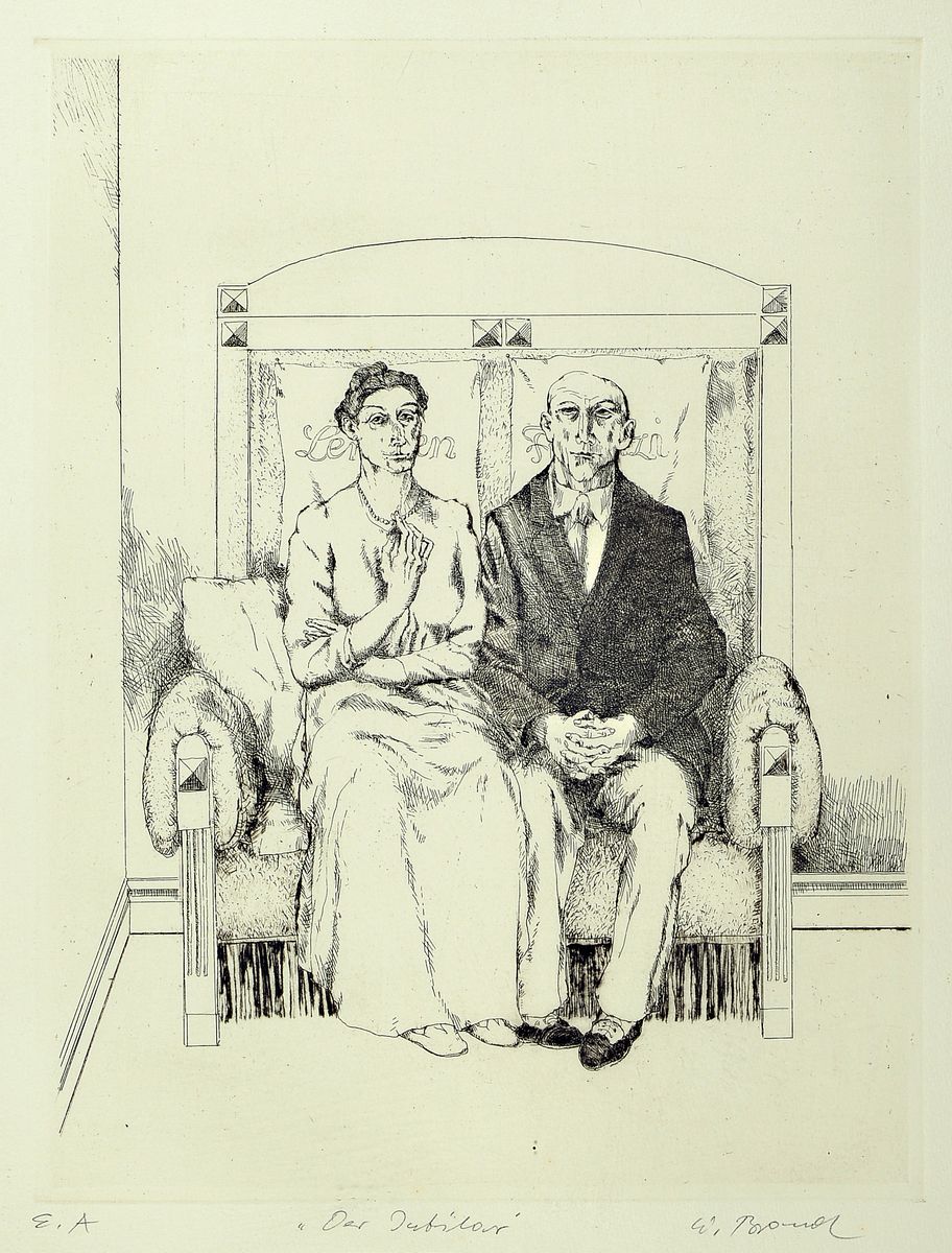 Werner Brand, geb. 1933 Löbau, lebt und arbeitet in der Pfalz, 2 Radierungen, je sign., betitelt und num. e.a., je unter Glas, gesamt je ca. 53x43 cm