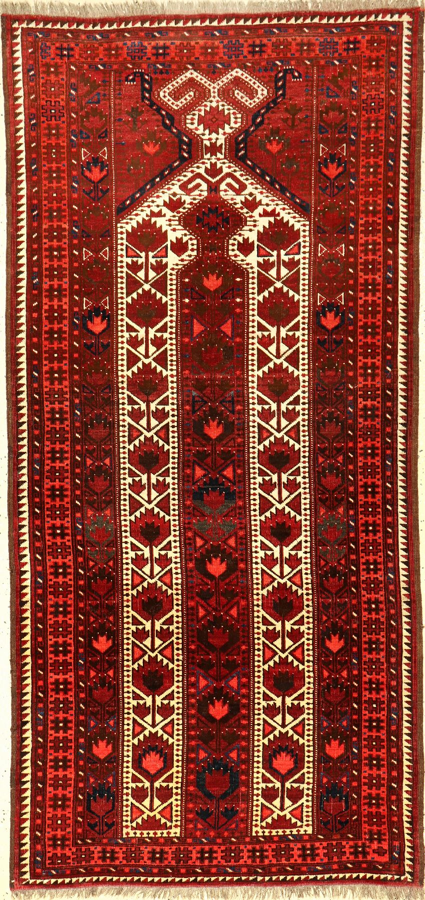 Belutsch Gebetsteppich, Persien, um 1930, Wolle auf Wolle, ca. 185 x 90 cm, EHZ: 2-3