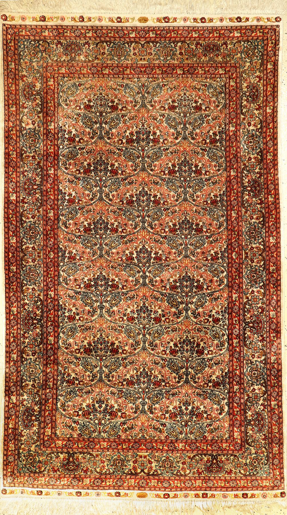 China Seide, ca. 40 Jahre, reine Naturseide, ca. 158 x 93 cm, EHZ: 2