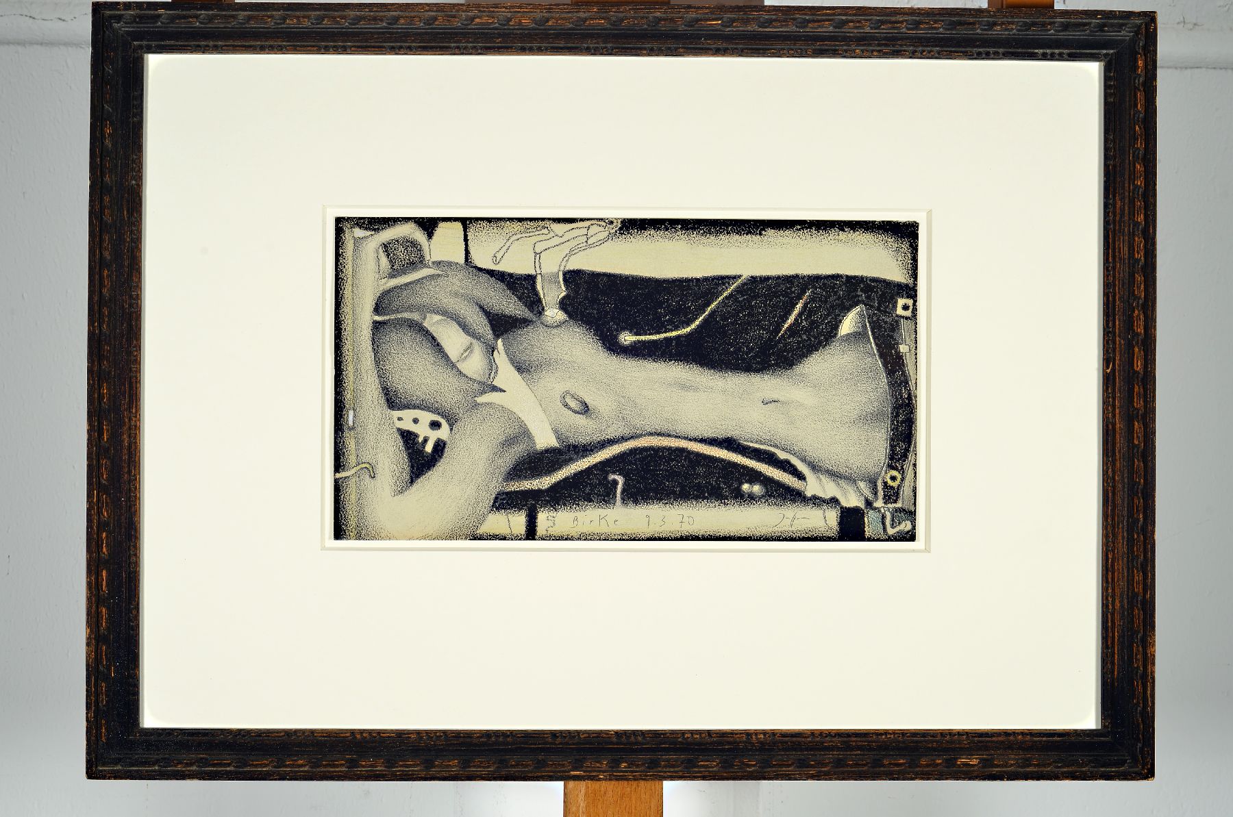 Horst Janssen,1929-1995, erotische Aktzeichnung, Bleistift und Kreide auf dickem Velin, handsigniert, betitelt "Birke", Blattgröße 16.7 x ...