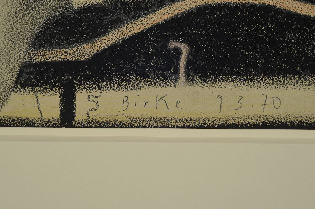 Detail a: Horst Janssen,1929-1995, erotische Aktzeichnung, Bleistift und Kreide auf dickem Velin, handsigniert, betitelt "Birke", Blattgröße 16.7 x ...