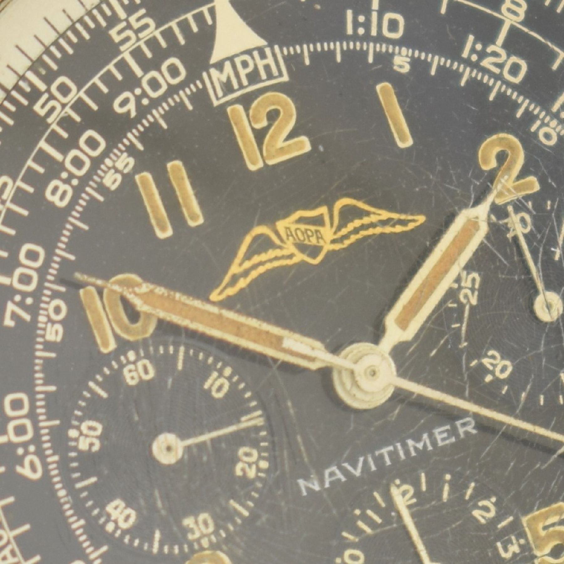 Detail f: BREITLING Navitimer AOPA sehr seltener & wunderbar erhaltener früher Herrenchronograph in Edelstahl Kaliber VALJOUX 72, Schweiz um 1954, Handaufzug, ...
