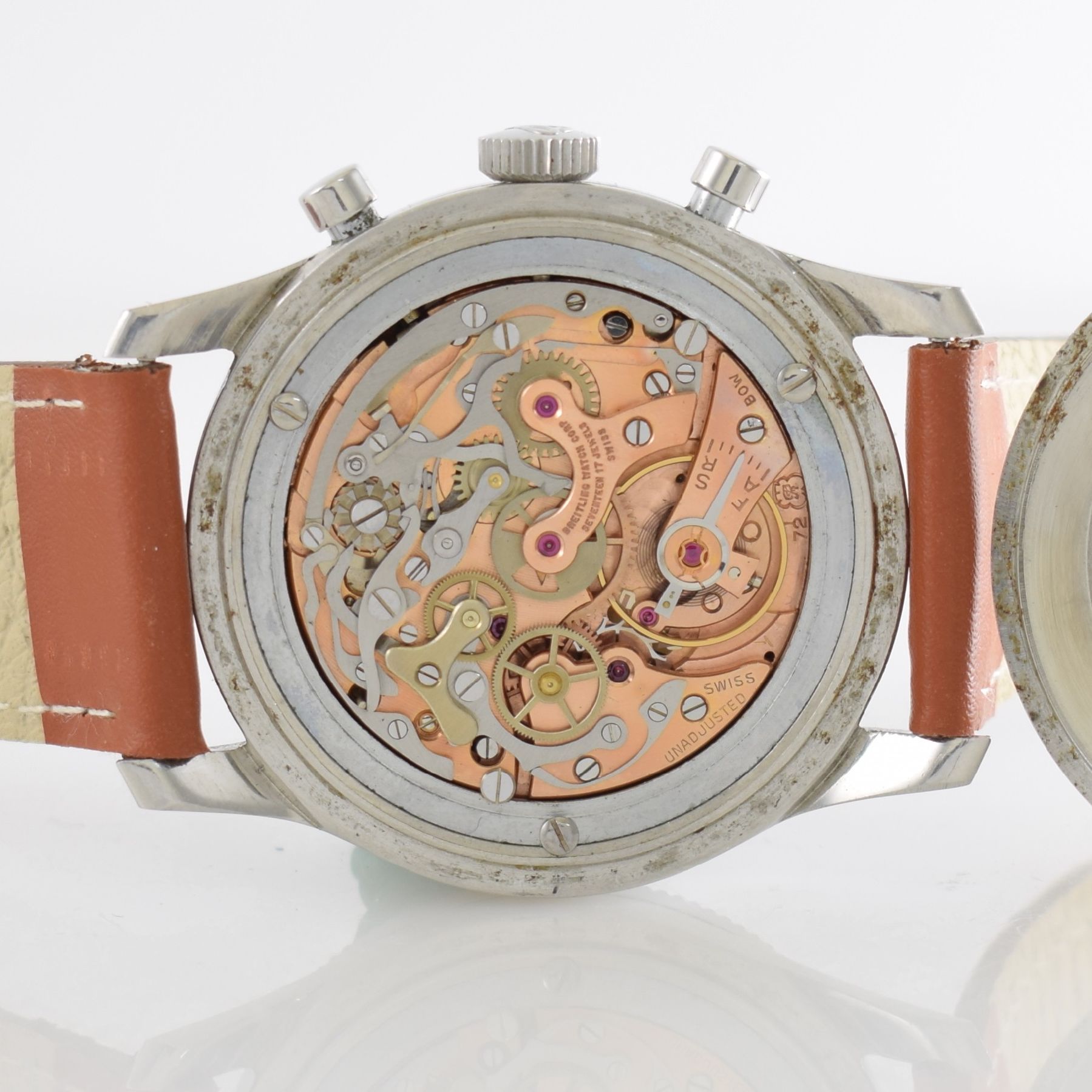 Detail i: BREITLING Navitimer AOPA sehr seltener & wunderbar erhaltener früher Herrenchronograph in Edelstahl Kaliber VALJOUX 72, Schweiz um 1954, Handaufzug, ...