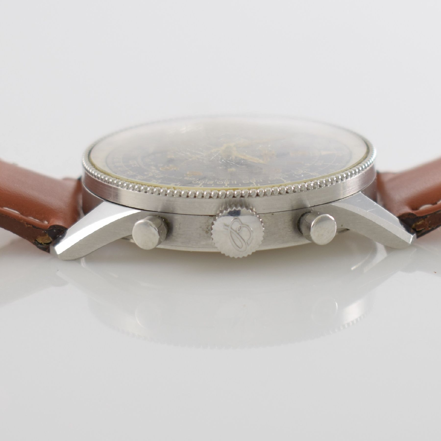 Detail k: BREITLING Navitimer AOPA sehr seltener & wunderbar erhaltener früher Herrenchronograph in Edelstahl Kaliber VALJOUX 72, Schweiz um 1954, Handaufzug, ...