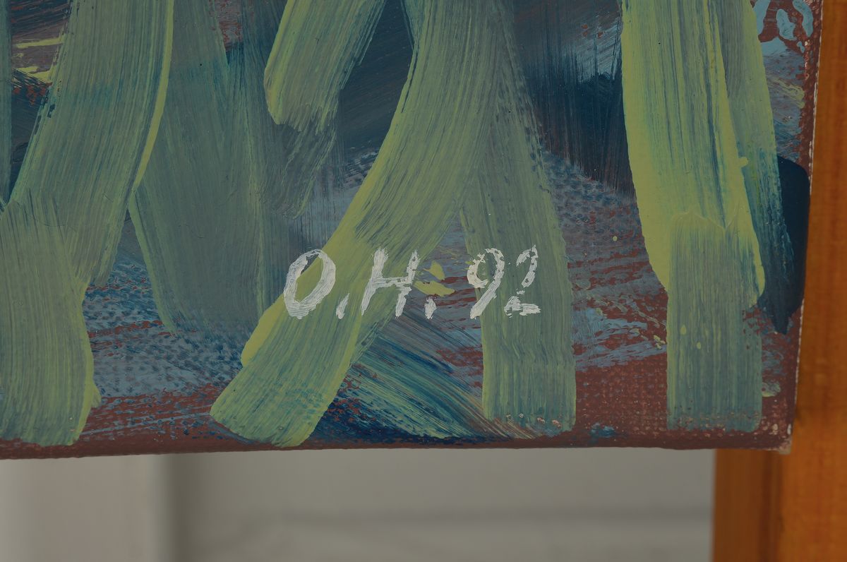 Detail a: Otto Herter, 1924 Pjatigorsk/Kaukasus - 2000 Achern, zwei Gemälde, abstrakte Kompositionen, beide monogrammiert und dat. 91 und 92, Acryl/Lwd, ca. ...