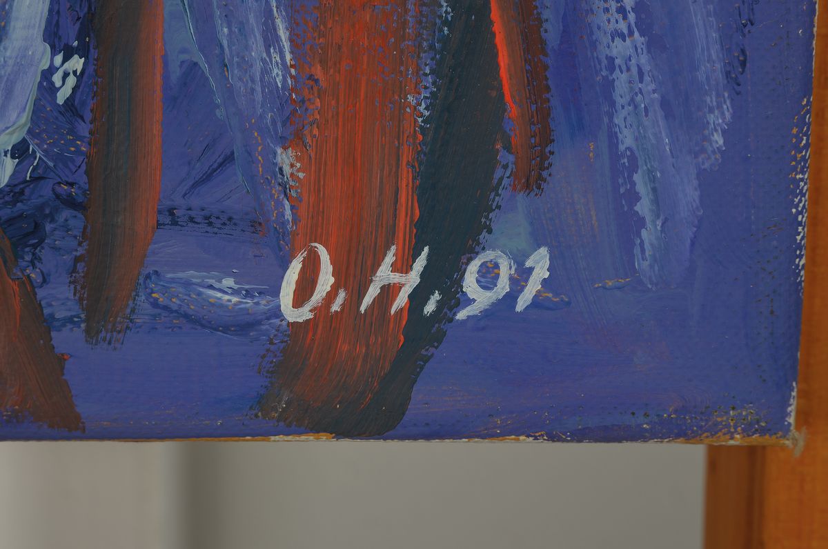 Detail c: Otto Herter, 1924 Pjatigorsk/Kaukasus - 2000 Achern, zwei Gemälde, abstrakte Kompositionen, beide monogrammiert und dat. 91 und 92, Acryl/Lwd, ca. ...
