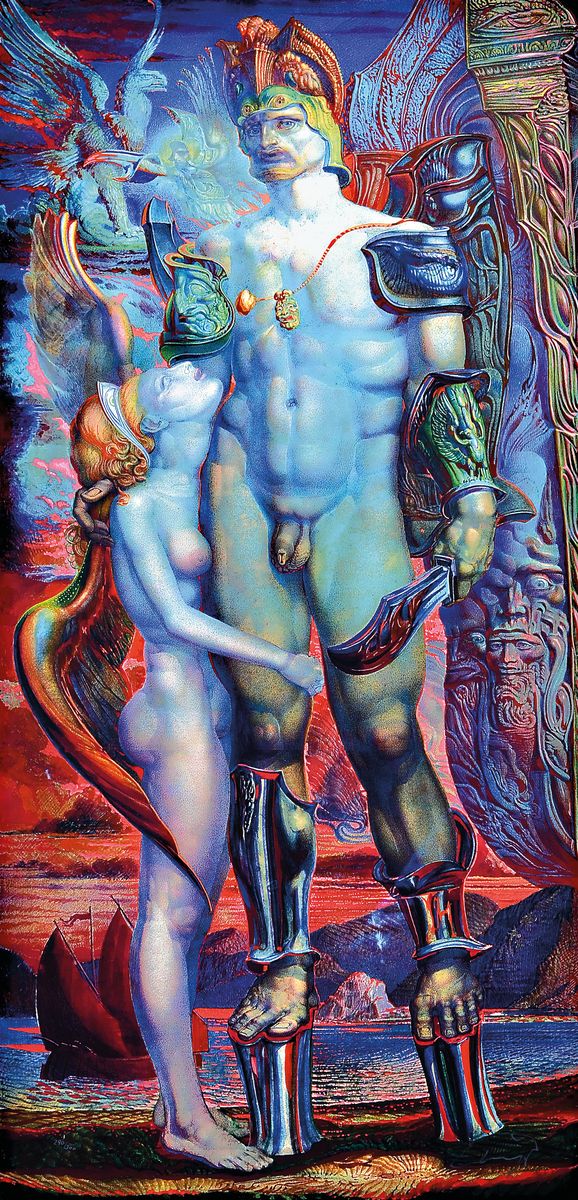 Ernst Fuchs, 1930-2015, Giclee/Leinwand, num. 290/300, handsigniert, ca. 89.5 x 61 cm