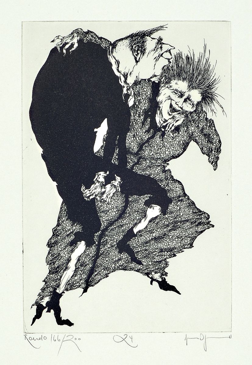 Detail a: Gertrude Degenhardt, geb. 1940, drei Radierungen aus der Rondo Serie von 1977,alle handsigniert, und num. aus 200er Auflage, je ca. 15x10cm, u.Gl., R.