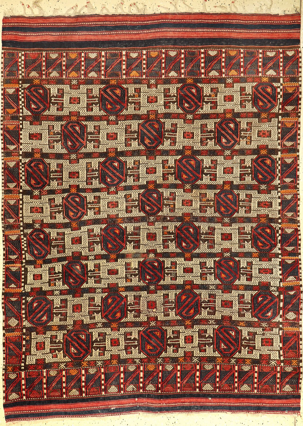 Bergama "Flachgewebe" alt, Türkei, um 1920,Wolle auf Wolle, ca. 204 x 154 cm, EHZ: 3
