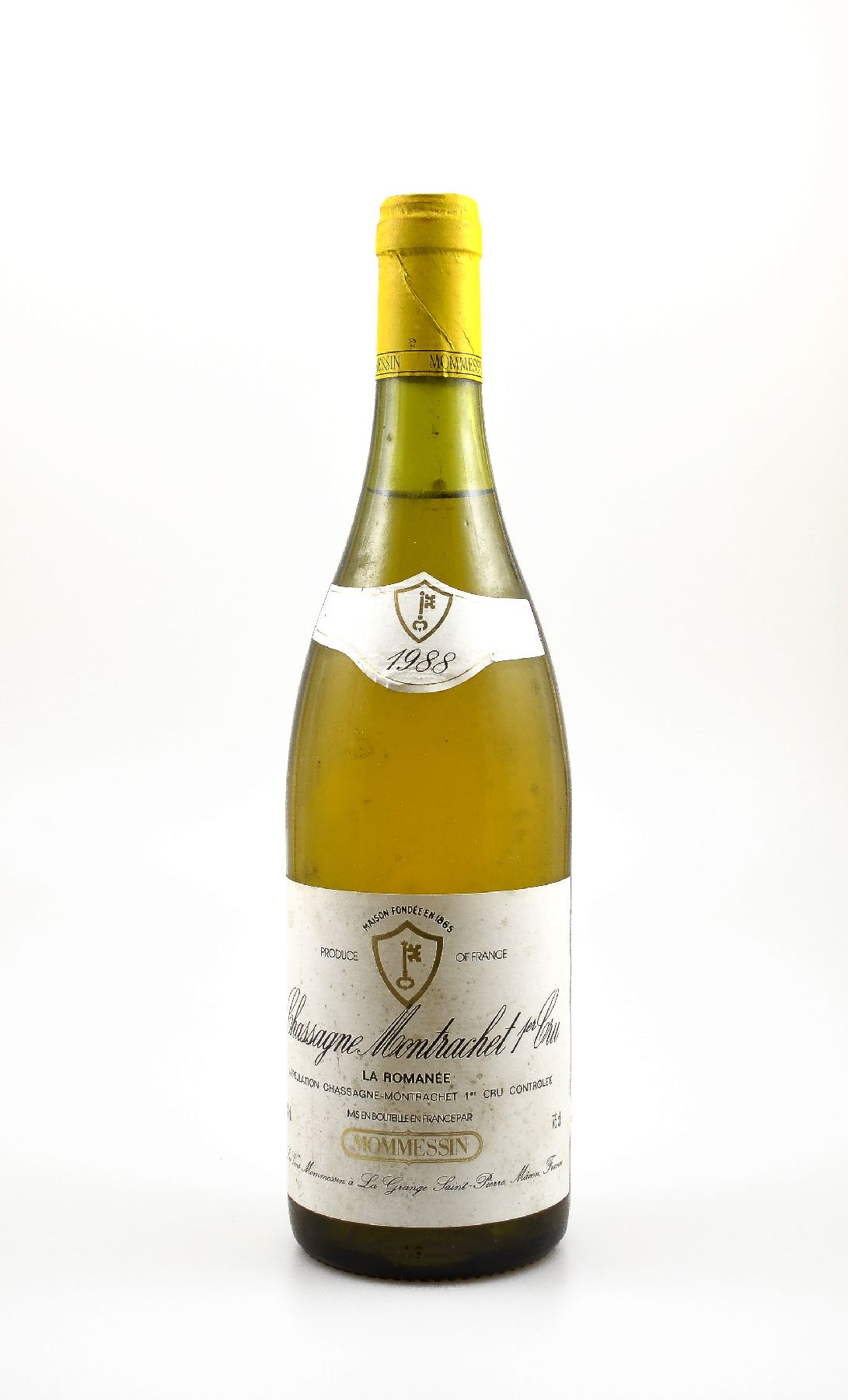 1 Flasche 1988 Chassagne Montrachet La Romanee, Mommessin, ca. 75 cl, 13 % Vol., Abstand zwischen Kapsel und Wein; ca. 3 cm, guter Erhaltungszustand, ...