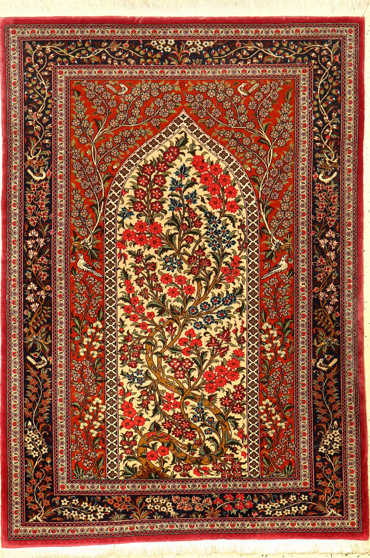 Ghom Kork, Persien, ca. 30 Jahre, Korkwolle, ca. 154 x 107 cm, EHZ: 2. Feine Qualität.