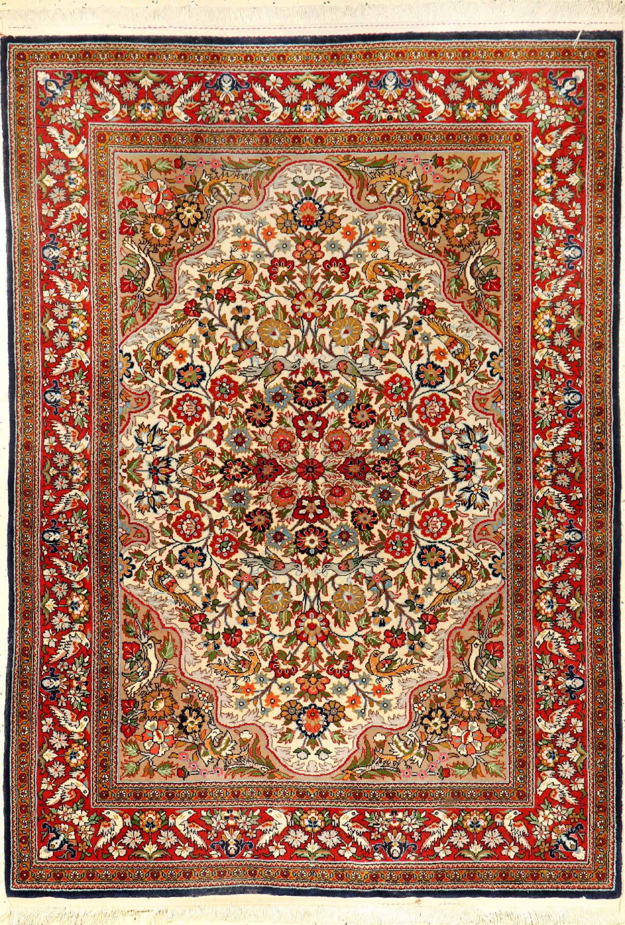 Ghom Kork fein, Persien, ca. 40 Jahre, Korkwolle, ca. 157 x 113 cm, EHZ: 2
