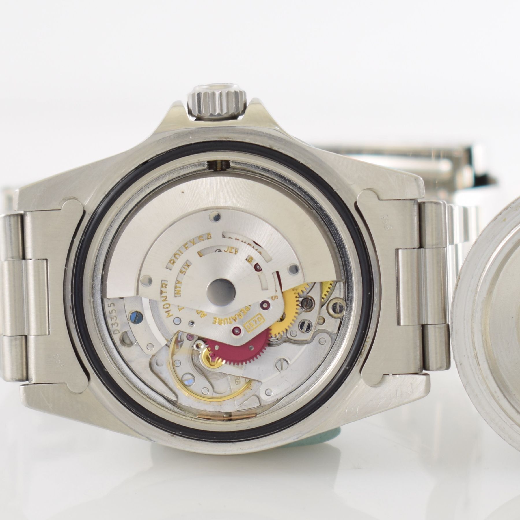 Detail h: ROLEX / TIFFANY & Co. Sea-Dweller "DOPPEL-ROT" Ref. 1665 sehr seltene Taucheruhr in Stahl, Schweiz um 1972, Automatik, Oystergeh. m. ...