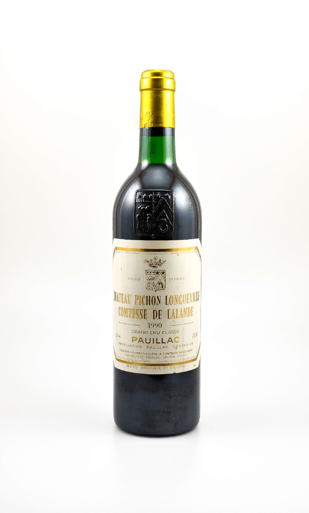 4 Flaschen 1990 Chateau Pichon Longueville Comtesse de Lalande, Grand Cru Classe, je ca. 75 cl, 12,5 % Vol., Füllstände: je intoneck , ...