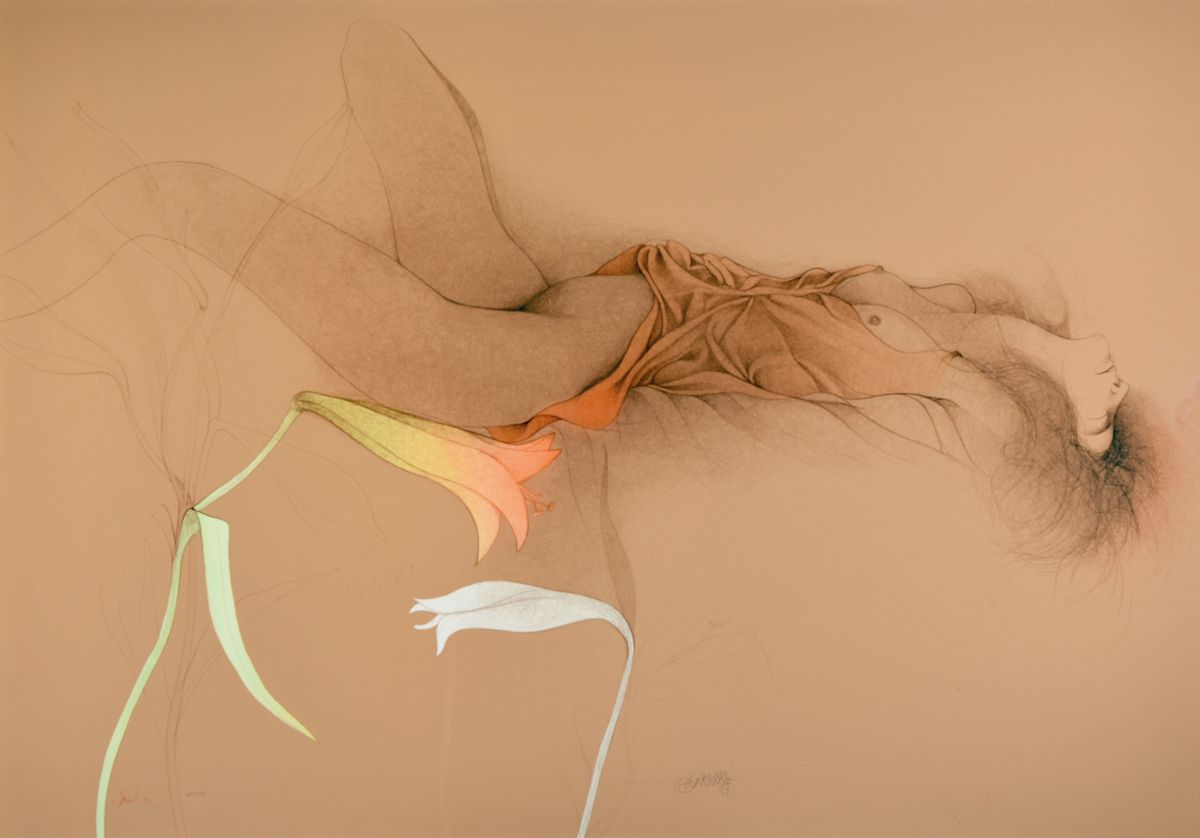 Bruno Bruni, geb. 1935 Gradara, Farblithographie, handsigniert, num. 89/150, ca. 70x100cm, R.