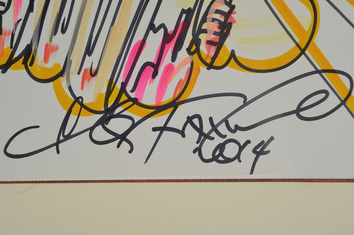 Detail e: Charles Fazzino , Buch, Zeichung im Buch, handsign.,num. 22/200, ca. 31x29 cm
