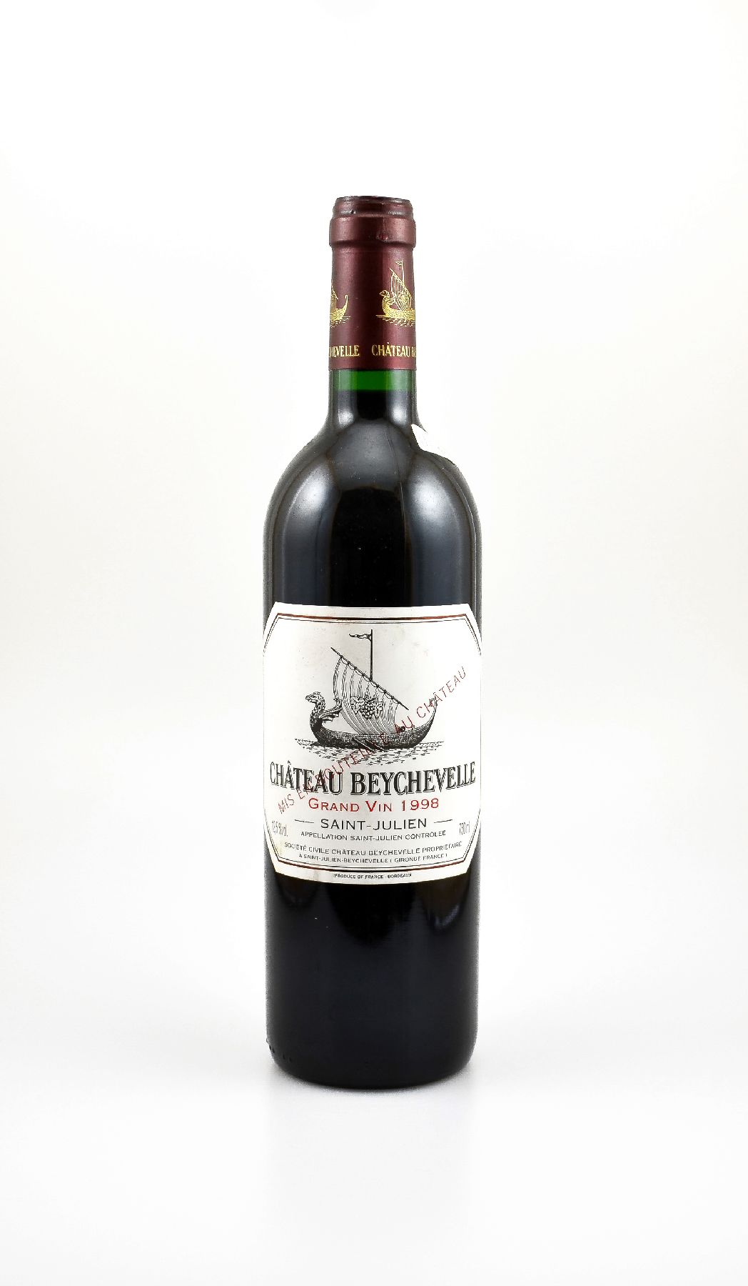 1 Flasche 1998 Chateau Beychevelle, Saint-Julien, ca. 75 cl, 12,5 % Vol., Füllstand: into neck, sehr guter Erhaltungszustand, unverkostet, ...