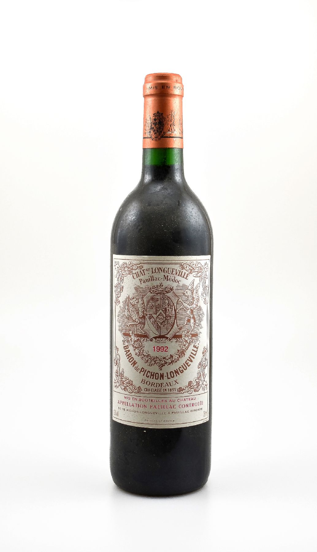 3 Flaschen 1992 Chateau Pichon-Longueville au Baron de Pichon-Longueville, Pauillac, Cru Classe, je ca. 75 cl, 13 % Vol., Füllstände: je into neck, ...