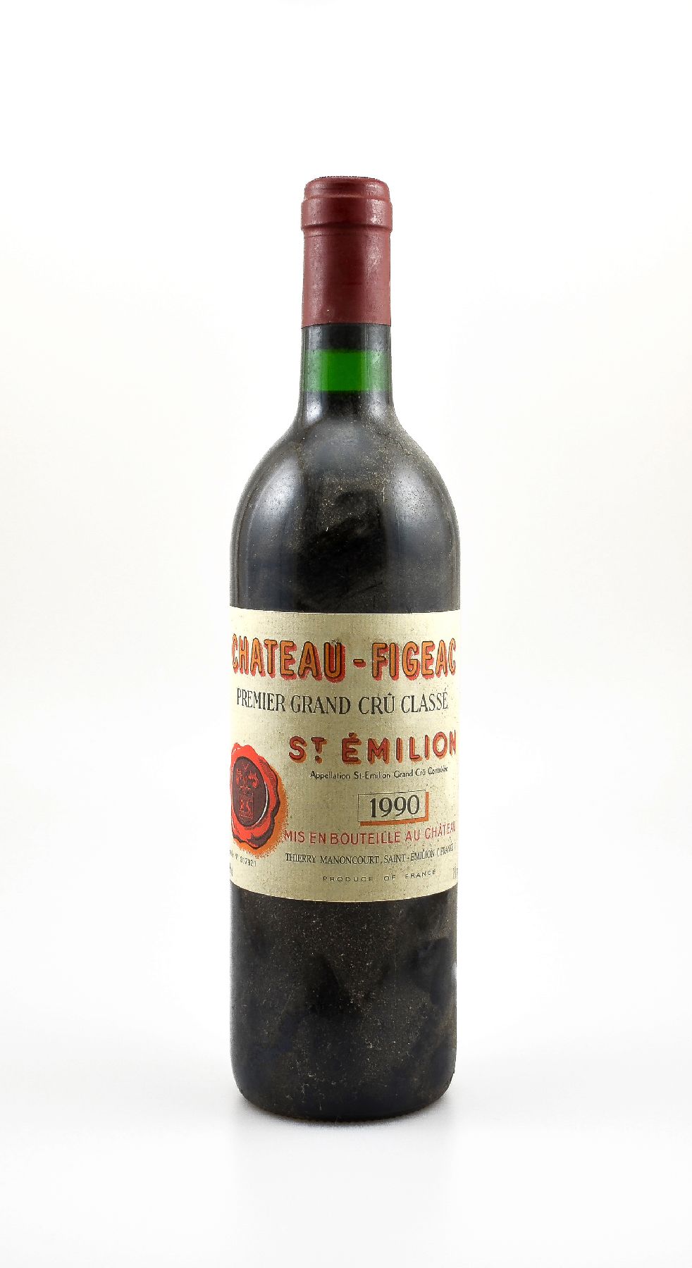 3 Flaschen 1990 Chateau-Figeac, Saint-Emilion, Premier Grand Cru Classe, je ca. 75 cl, 13 % Vol., Füllstände: je into neck, gute ...