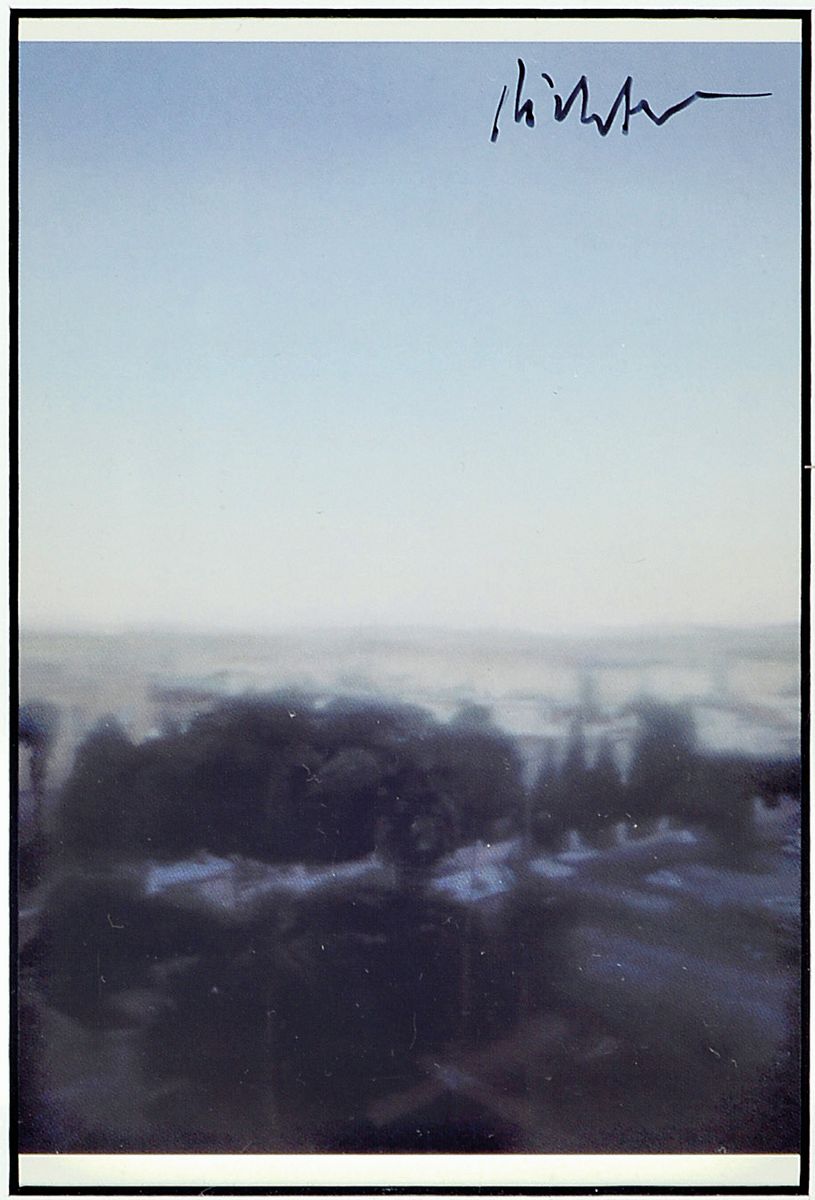 Gerhard Richter, geb. 1932 Dresden, Postkarte, sign., gerahmt gesamt ca. 42x32 cm