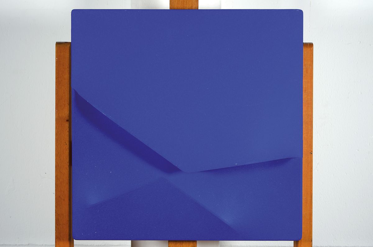 Detail k: Gioseppe Amadio, geb. 1944, Titel: Ismoi blue-, verso sign., und betitelt, inkl Zertifikat, ca. 38x38 cm