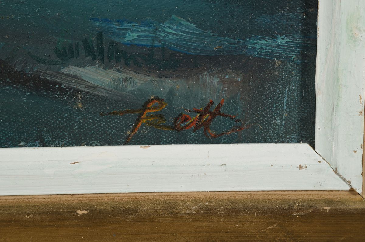 Detail a: Ioan Kett-Gorza, Surrealistische Komposition, Öl/Lwd, rechts unten signiert Kett, ca. 70x50cm, R.