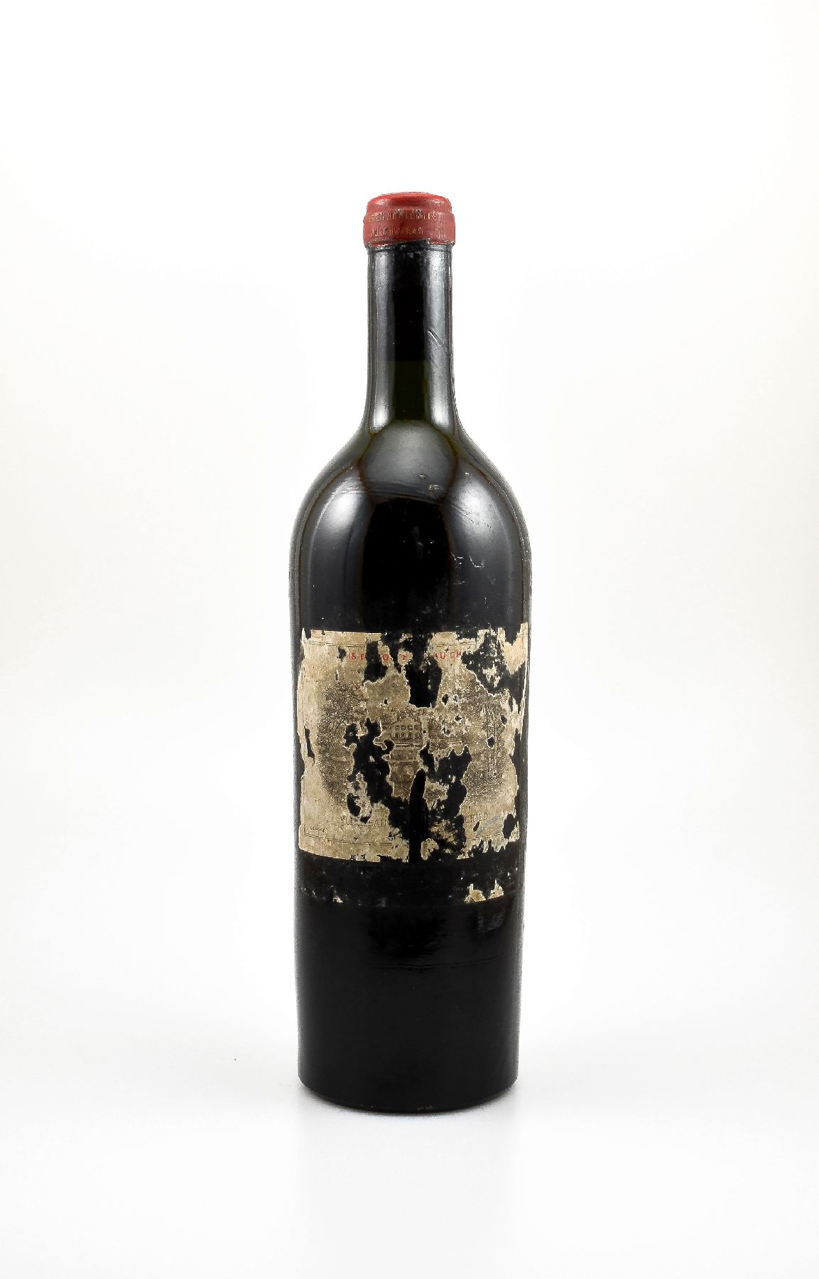 1 Flasche 1913 Chateau Lafite Rothschild, Pauillac, Premier Grand Cru Classe, Füllstand: ca. upper mid shoulder, Etikett besch., Korken in einem ...