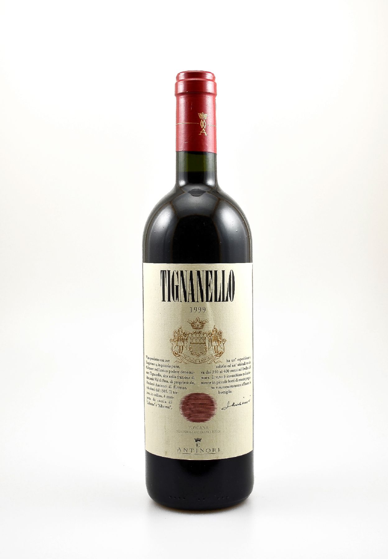 4 Flaschen 1999 Marchesi Antinori Tignanello, Toscana, IGT, je ca. 75 cl, 13,5 % Vol., Füllstände: je into neck, Etiketten z.T. l. beschmutzt, ...