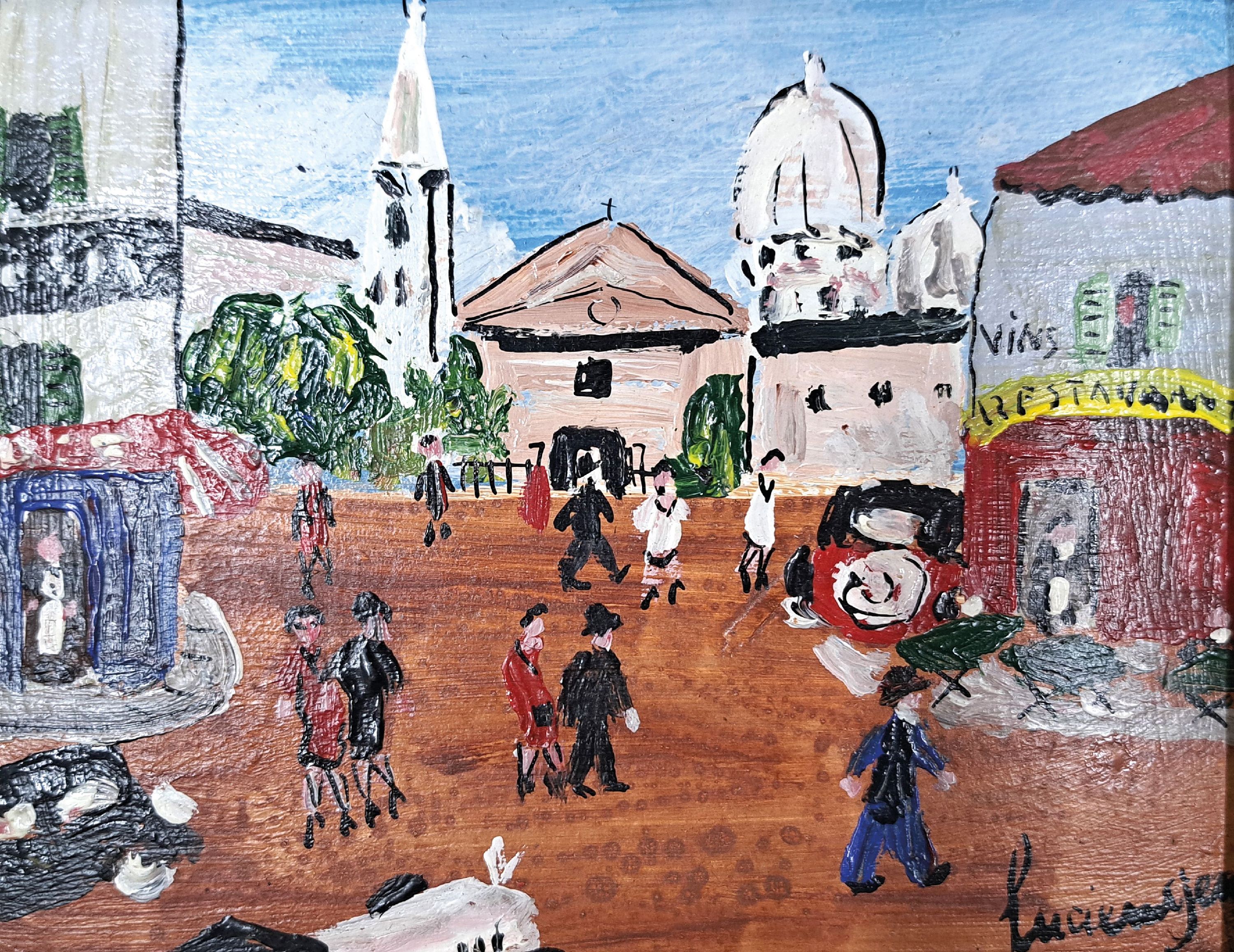 Lucien Genin, 1894-1953, Öl/Lwd, sign., R., gesamt ca. 30x34 cm