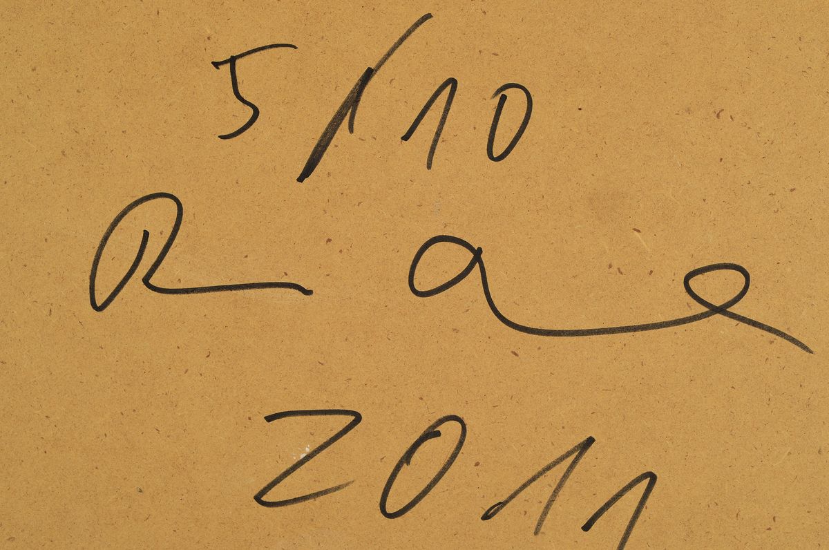 Detail a: Roman Klonek, geb. 1969 Katowice/Poland, Farbholzschnitt, Titel: The Observer, verso sign., num. 5/10 und dat. 2011, ca. 70x47 cm