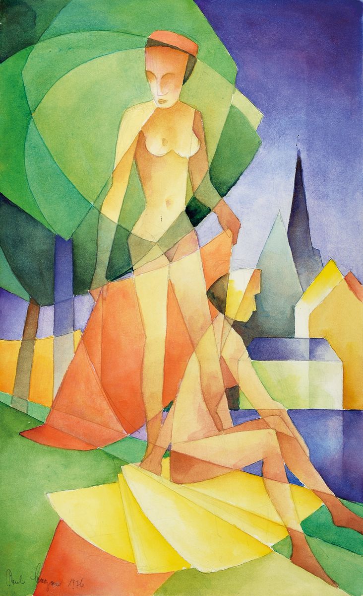 Paul Magar, 1909 Altenahr - 2000 Bonn, bekannter Bonner Maler, hier Freundinnen, Aquarell, signiert, leichte Altersspuren, ca. 52 x 32 cm, unter ...