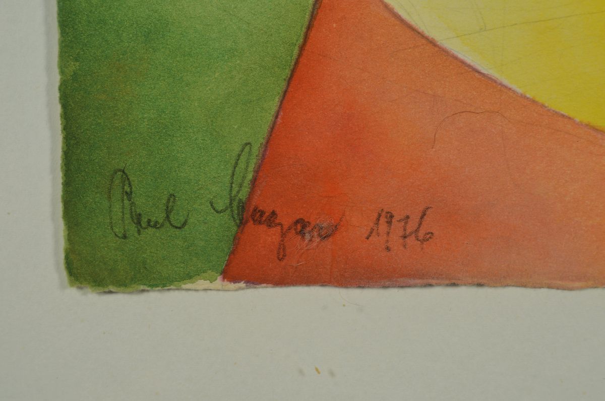 Detail a: Paul Magar, 1909 Altenahr - 2000 Bonn, bekannter Bonner Maler, hier Freundinnen, Aquarell, signiert, leichte Altersspuren, ca. 52 x 32 cm, unter ...