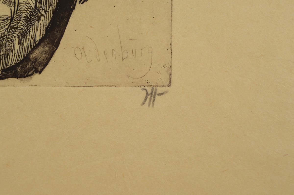 Detail b: Horst Janssen, 1929-1995, zwei Radierungen mit Schuhmotiven, beide handsigniert, , beide handsigniert, je ca. 44x32cm