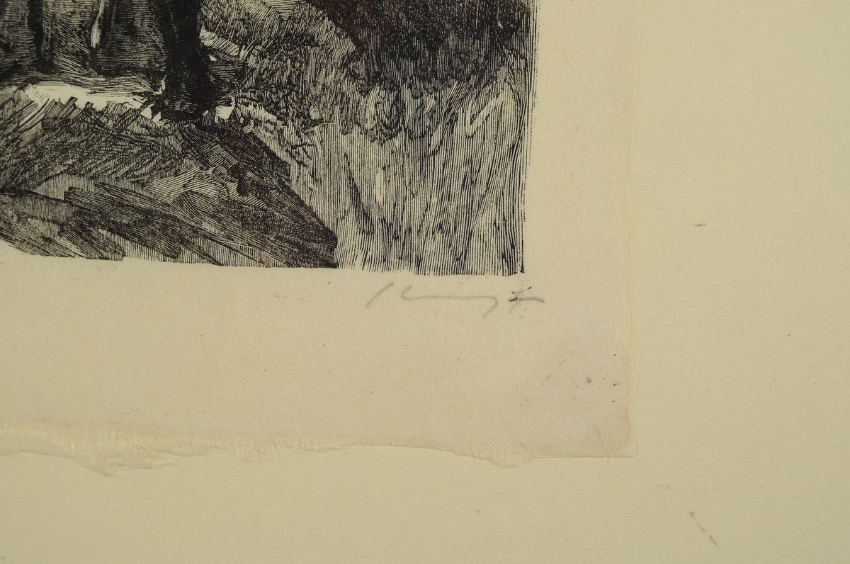 Detail a: Max Slevogt, 1868-1932, Lithographie, handsigniert, ca. 19x14cm
