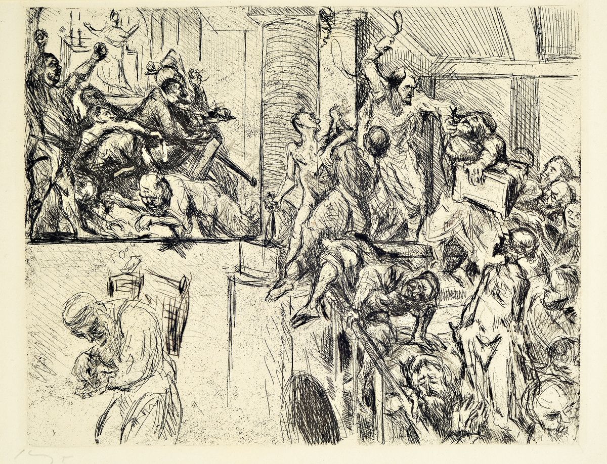 Max Slevogt, 1868-1932, Radierung, handsigniert, ca. 16x20cm
