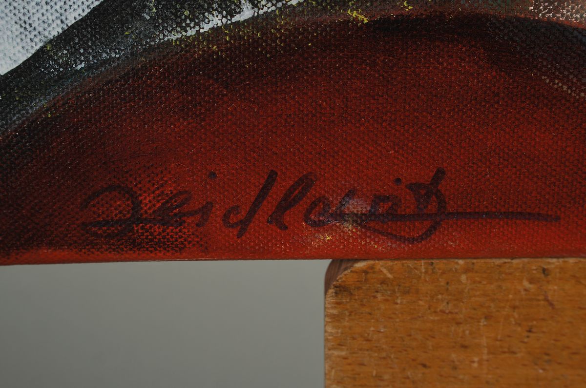 Detail a: Doris Zeidlewitz, geb. 1959, Studium der "Freien Malerei" an der Kunstakademie Städel, Frankfurt und an der Hochschule für Gestaltung ...