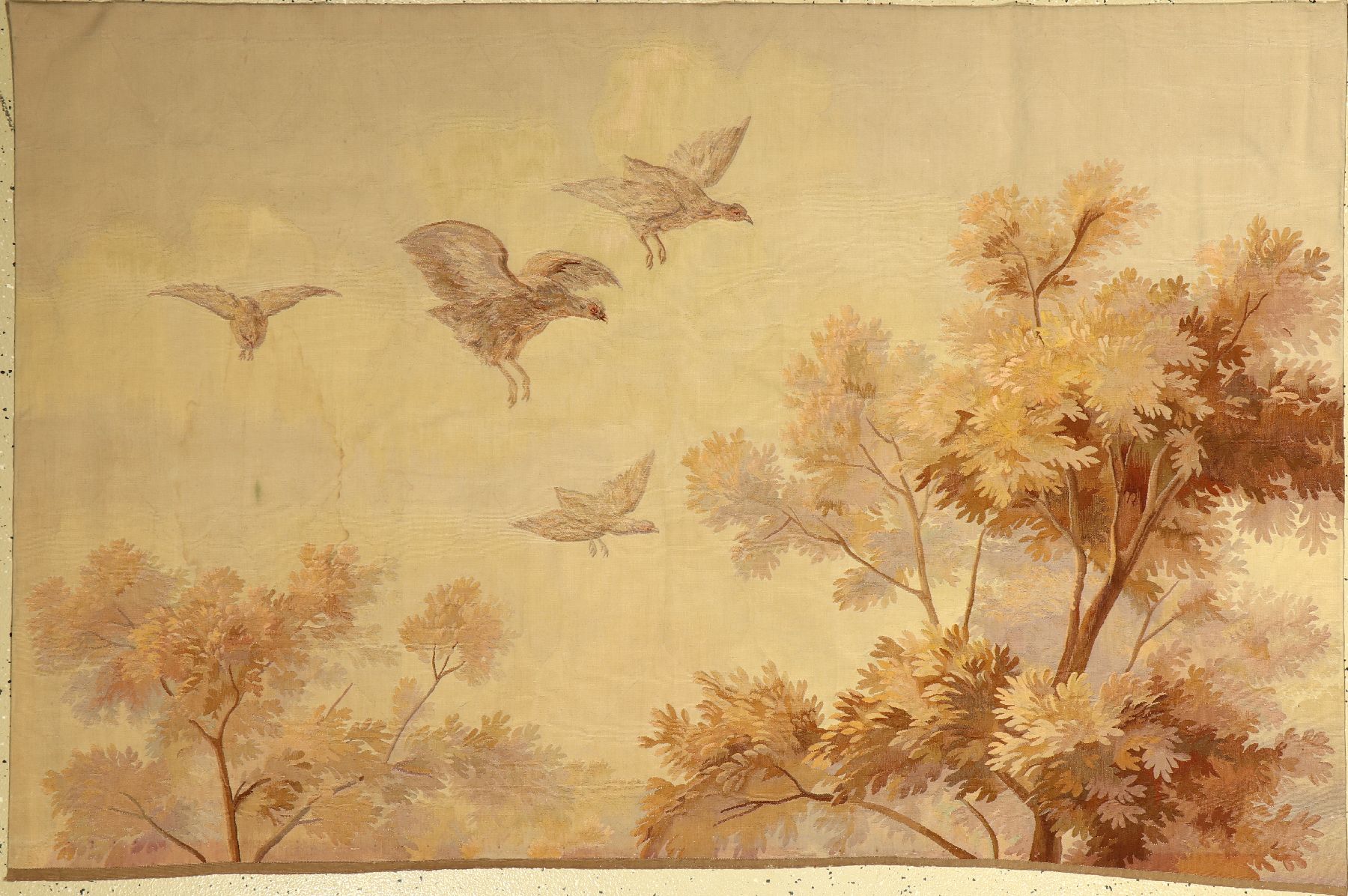 Sehr feine Tapisserie antik (Fragment), Frankreich Aubosson, Ende 19.Jhd., Wolle mit Seide, ca. 177 x 115 cm, EHZ: 2-3.