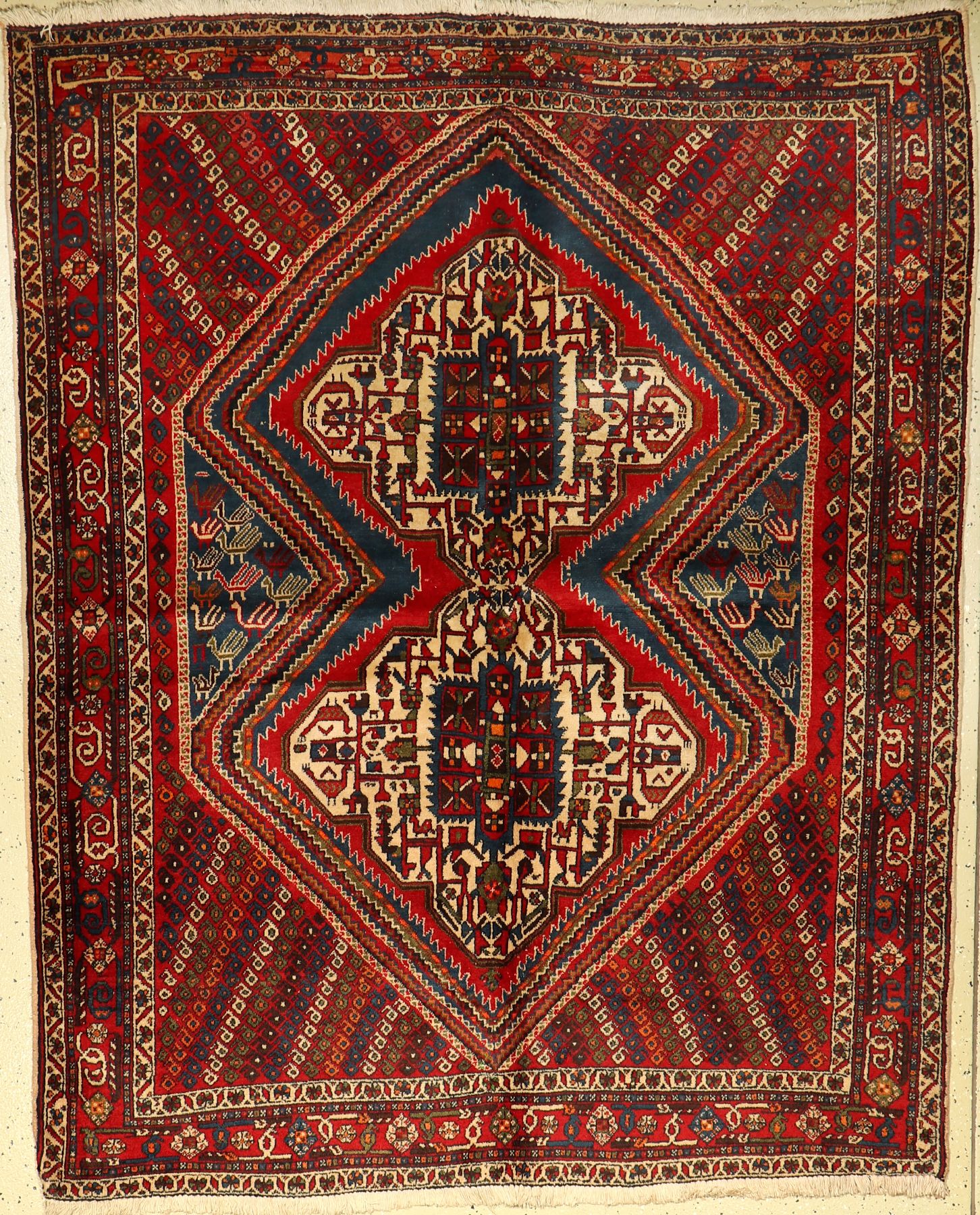 Sirjan alt, Persien, ca. 50 Jahre, Wolle auf Baumwolle, ca. 175 x 145 cm, EHZ: 2-3