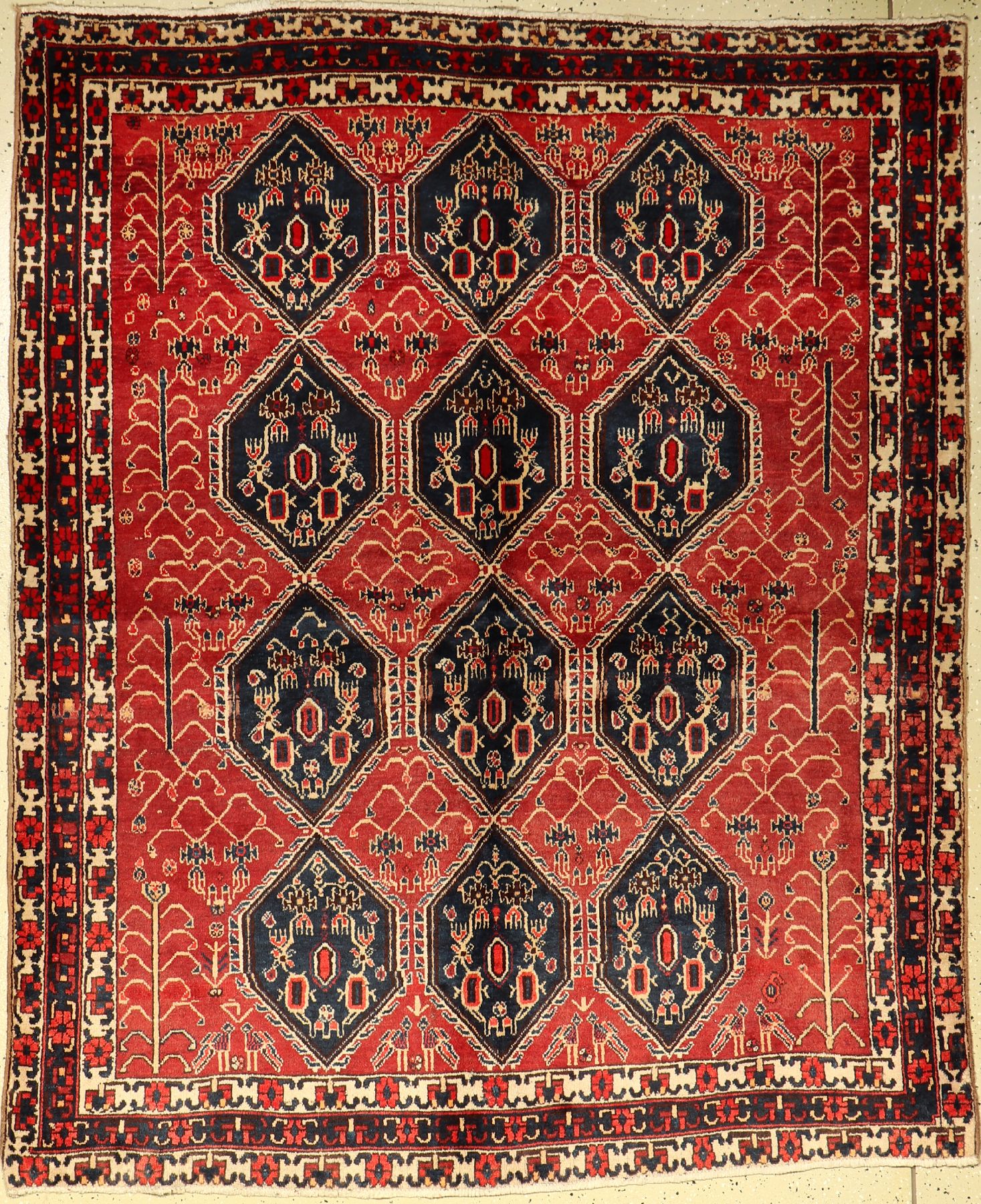 Sirjan alt, Persien, ca. 50 Jahre, Wolle auf Baumwolle, ca. 195 x 157 cm, EHZ: 2-3.