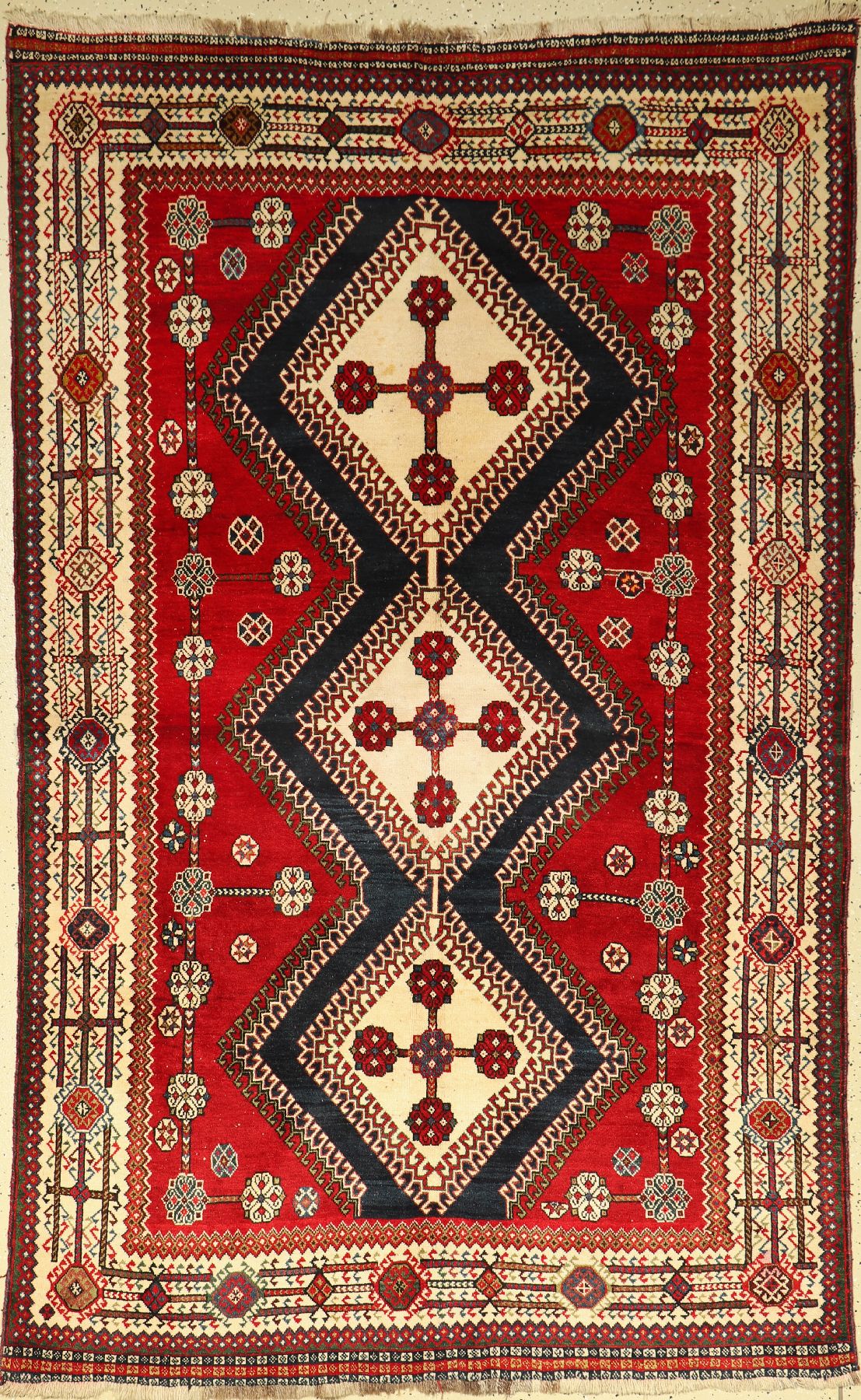Gaschgai alt, Persien, ca. 50 Jahre, Wolle auf Wolle, ca. 254 x 145 cm, EHZ: 2
