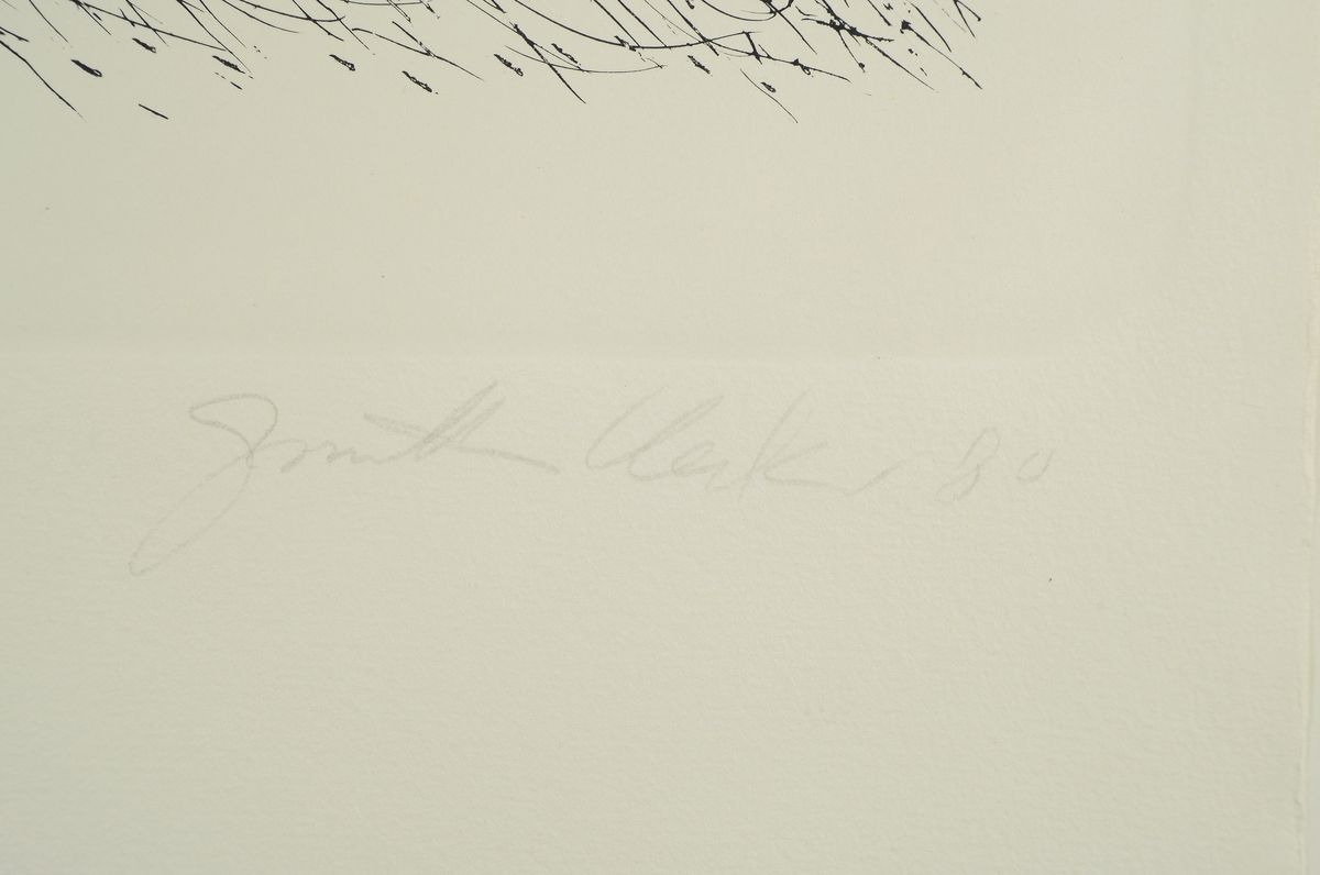 Detail a: Günter Uecker, geb. 1930, Ohne Titel (Scribble), Lithographie von 1980, gedruckt bei Erker-Presse St. Gallen, handsigniert und dat., ca. ...