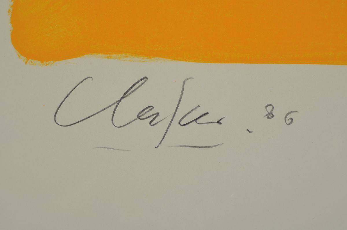 Detail a: Günther Uecker, geb. 1930, Lithographie auf Papier, handsigniert und dat. 84, 49 x 59.5 cm, Rahmen 72.5 x 84 cm