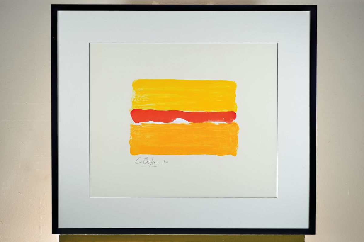 Detail k: Günther Uecker, geb. 1930, Lithographie auf Papier, handsigniert und dat. 84, 49 x 59.5 cm, Rahmen 72.5 x 84 cm