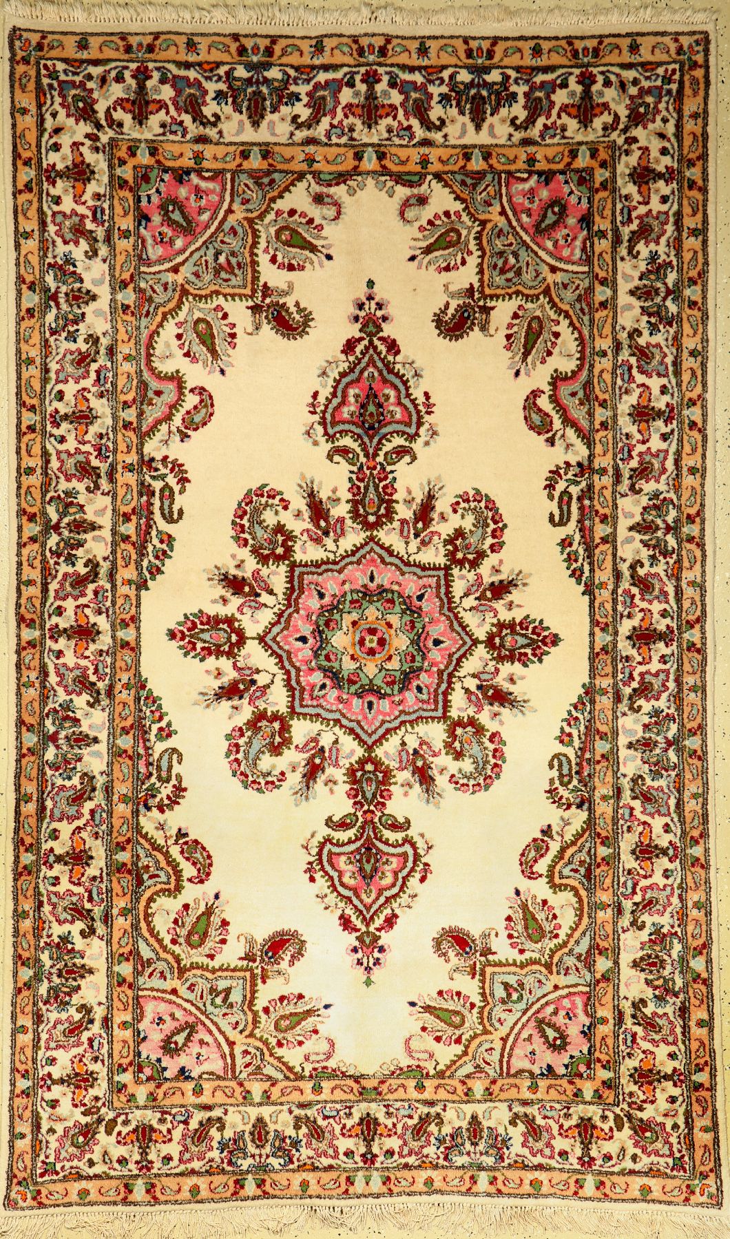 Kirman, Persien, ca. 50 Jahre, Wolle auf Baumwolle, ca. 252 x 150 cm, EHZ: 2-3