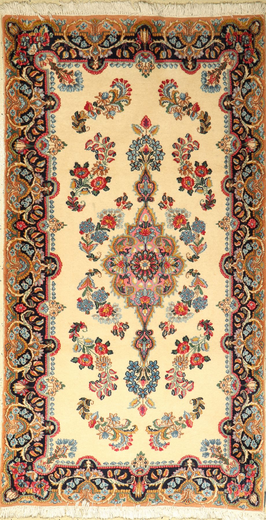 Kirman, Persien, ca. 50 Jahre, Wolle auf Baumwolle, ca. 190 x 103 cm, EHZ: 2