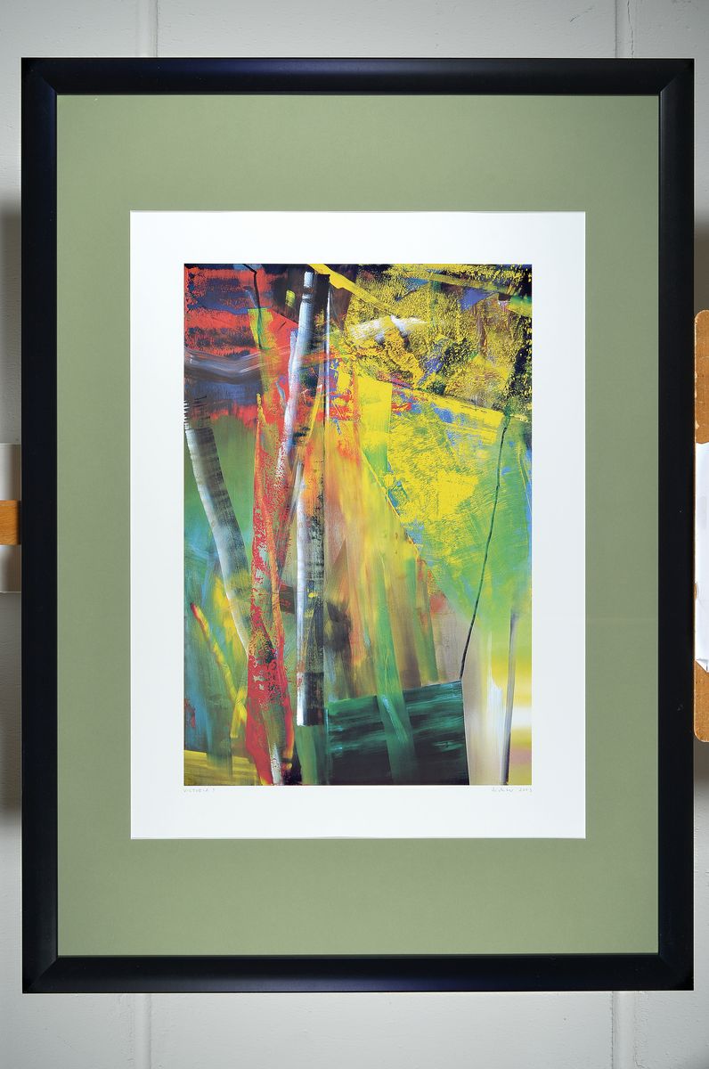 Detail k: Gerhard Richter, geb. 1932, Viktoria I, Farboffset auf Karton, drucksigniert, Edition: Achenbach Art Edition Düsseldorf, für die Versicherung ...